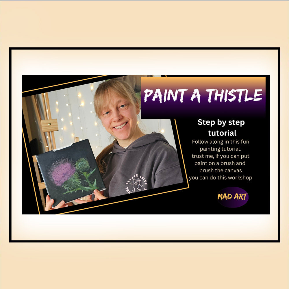 Paint a thistle image for web shop